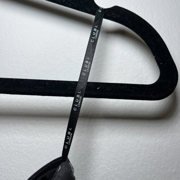 Club L London Pepper Black Polka Dot Strapless Ruffled Mini Dress Size 6 - Picture 12 of 13